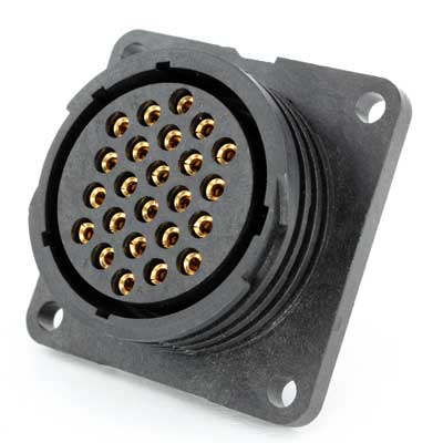 Panel Mounted Receptacle 24 x Socket